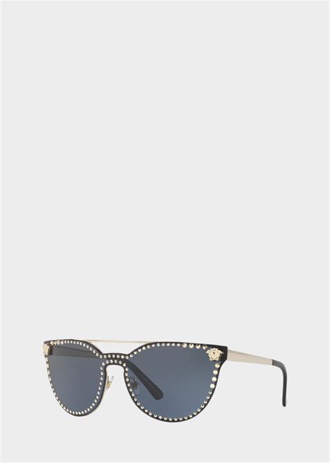 versace black studded sunglasses|Versace black sunglasses women.